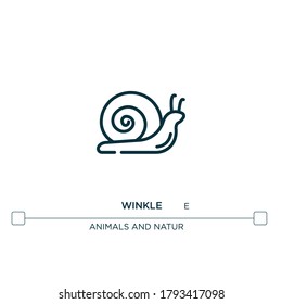 winkle vector line icon. Simple element illustration. winkle outline icon from sea life set concept. Can be used for web and mobile
