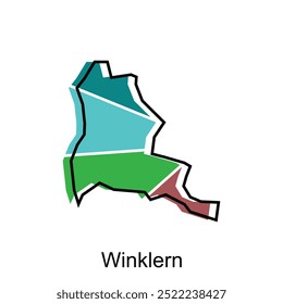Winklern map. vector map of Austrian capital Country colorful design, illustration design template on white background