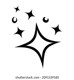 winkling stars. Shine icon, Clean star icon. isolated on white background. vector illustration
