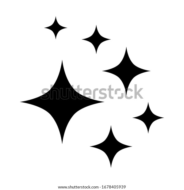 winkling stars. Shine icon, Clean\
star icon. isolated on white background. vector\
illustration