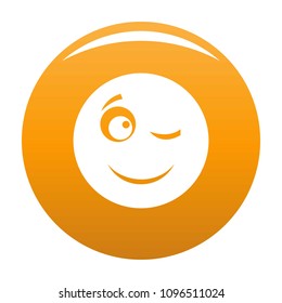 Winks smile icon. Vector simple illustration of winks smile icon isolated on white background