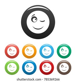 Winks smile icon. Vector simple illustration of winks smile icon isolated on white background