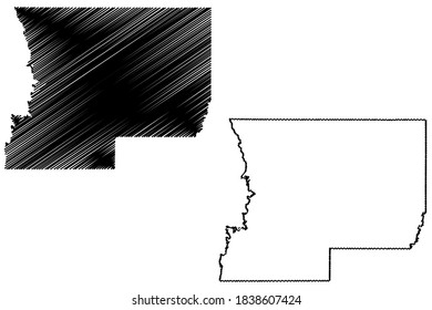 Winn County, Louisiana (U.S. County, United States Of America, USA, U.S., US) Map Vector Illustration, Scribble Sketch Winn Parish Map