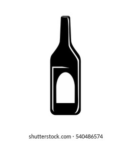 Winne bottle beverage icon vector illustration graphic design