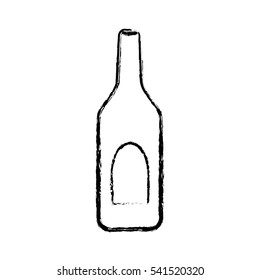 Winne bottle beverage icon vector illustration graphic design
