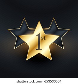 winner 1st star label design