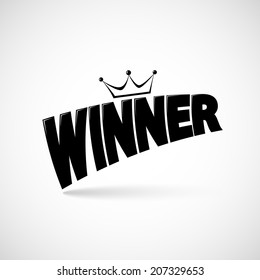 Winner Abstract Sign label Design