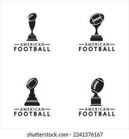 American football championship logo Royalty Free Vector