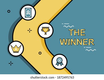 Winner award background design. Easy to edit with vector file. Can use for your background and illustration. Especially about championship.