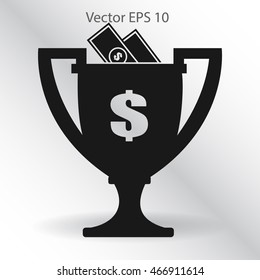 winner of the award and a cash gift vector illustration