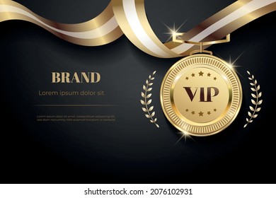 Winner award champion realistic golden trophy and crown template 