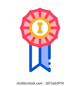 Vector de iconos galardonados con el premio ganador. Símbolo de premio del ganador del esquema. Ilustración de símbolo de contorno aislado