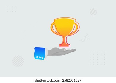Winner, Awarded the trophy collage art