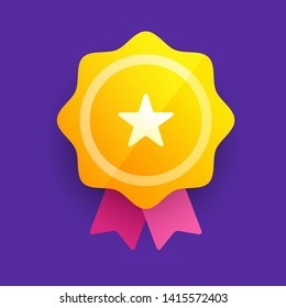 Winner badge. Award winner ribbon. Vector
