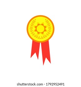 Winner Badge. vector graphic in white background.