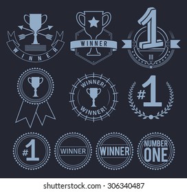 Winner badges. EPS8.