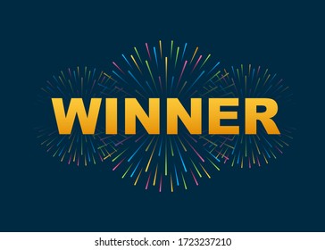 Winner banner. Template vector. Winner Congratulations banner. Vector stock illustration.