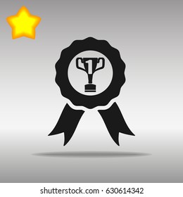 Winner black Icon button logo symbol concept high quality on the gray background