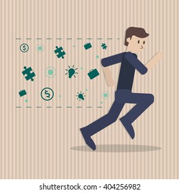 Winner and businessman design