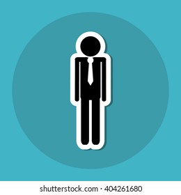Winner and businessman design, vector illustration
