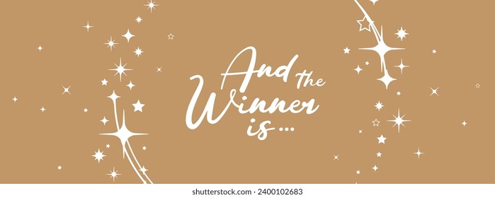 And the winner is card on white background