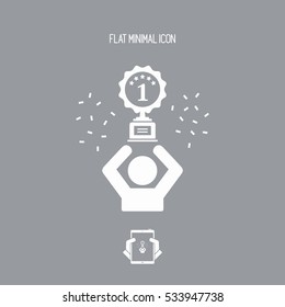 Winner celebration - Vector web icon
