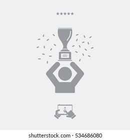 Winner celebration - Vector web icon