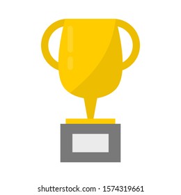 winner champion golden cup vector flat design