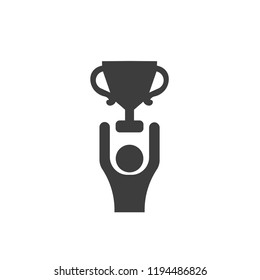 Winner, Champion icon vector. Award symbol. Linear style sign for mobile concept and web design. Success and victory symbol illustration. Pixel vector graphics - Vector.
