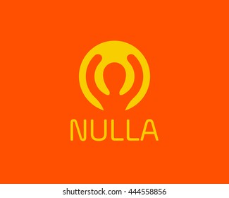 Winner champion minimalistic logotype. Fitness app vector logo icon. 