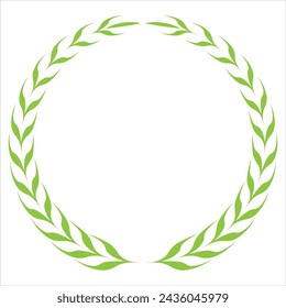 Winner Chaplet, Laurel Wreath Silhouette Icon Set. Gold, Silver, Bronze, Black Leaf Award Glyph Pictogram. Vintage Olive Leaves Emblem. Circle Tree Branch Success Symbol. Isolated on white background.