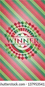 Winner christmas badge background.