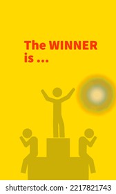 The winner of the competition, vector abstract