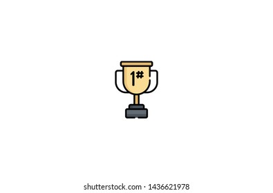Winner concept icon in trendy flat style isolated on white background. Winner concept symbol. Vector illustration