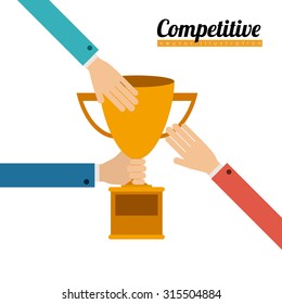 Winner concept with icons about triumph design, vector illustration eps 10