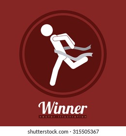 Winner concept with icons about triumph design, vector illustration eps 10