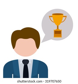 Winner concept with icons about triumph design, vector illustration eps 10