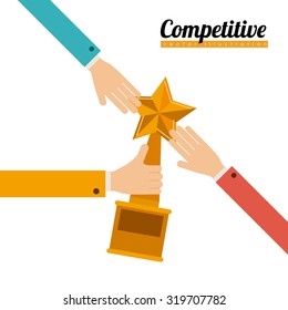 Winner concept with icons about triumph design, vector illustration eps 10