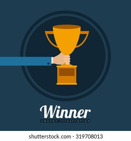 Winner concept with icons about triumph design, vector illustration eps 10