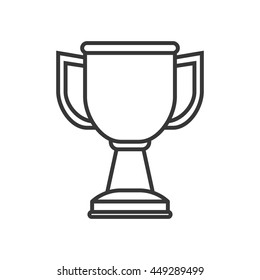 Winner concept represented by trophy icon. isolated and flat illustration 