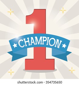 Winner  concept with trophy icons design, vector illustration 10 eps graphic.