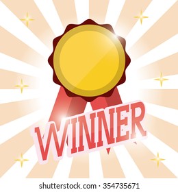 Winner  concept with trophy icons design, vector illustration 10 eps graphic.