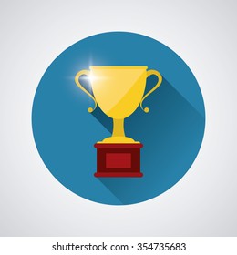 Winner  concept with trophy icons design, vector illustration 10 eps graphic.