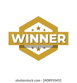 Winner contest competition badge icon label design vector