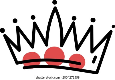 Winner crown, illustration, vector, on a white background.