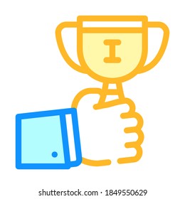 winner cup color icon vector. winner cup sign. isolated symbol illustration
