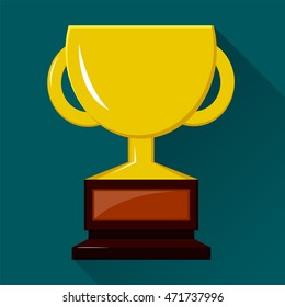 Winner cup. Colored flat vector icon. Olympic Game in Rio. Brazil