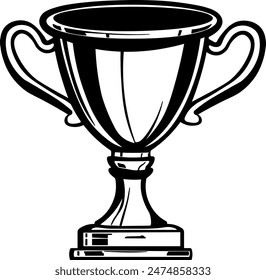 winner cup drawing without background