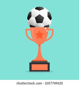 Winner cup flat icon . Award Cup Vector