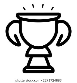 Icono plano de la copa ganadora aislado de fondo blanco